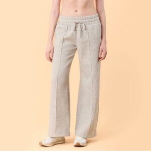 New Blogilates Women's Travel Trouser High-Rise Wide Leg Sweatpants - Gray